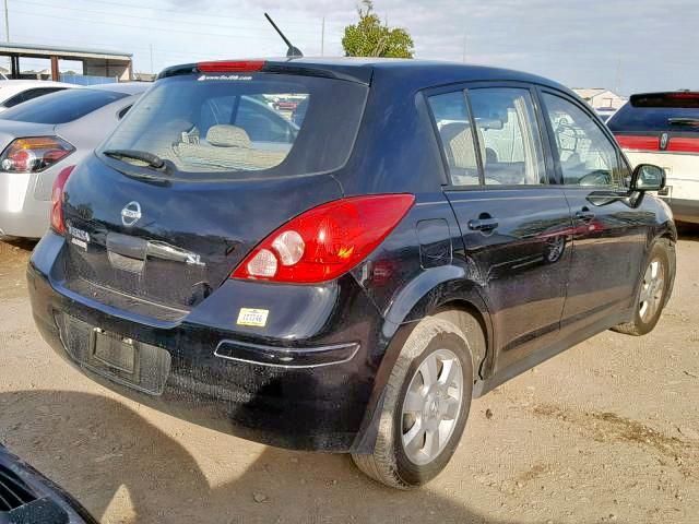 3N1BC13E58L414499 - 2008 NISSAN VERSA S BLACK photo 4