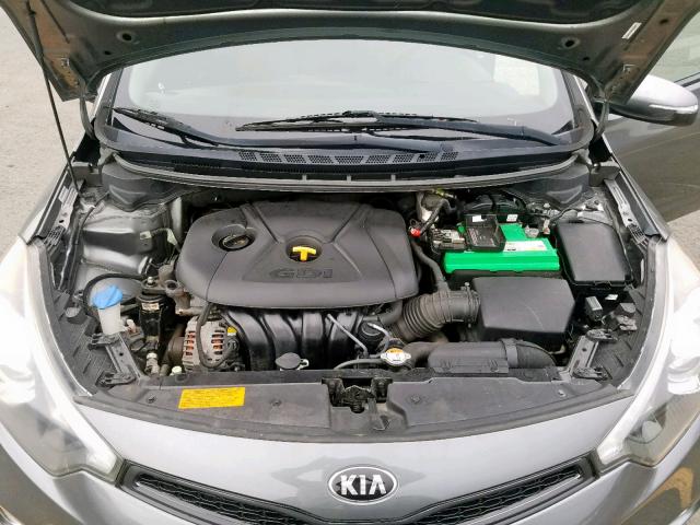 KNAFX6A89E5229796 - 2014 KIA FORTE EX GRAY photo 7