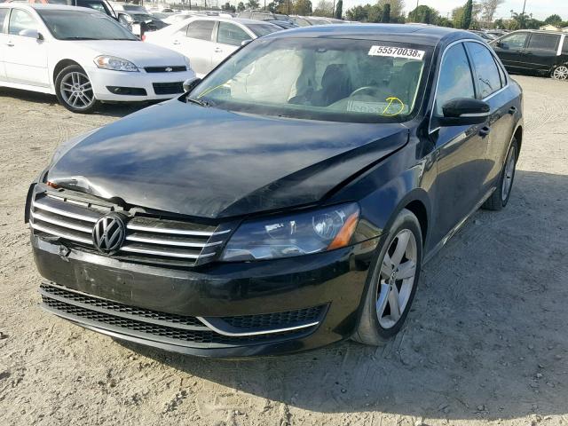 1VWBP7A31DC025397 - 2013 VOLKSWAGEN PASSAT SE BLACK photo 2