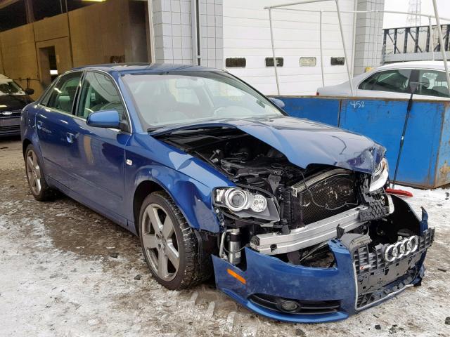 WAUDH78E98A091503 - 2008 AUDI A4 3.2 QUA BLUE photo 1