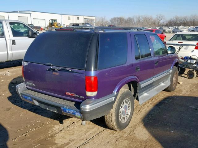 1GKDT13WXS2523522 - 1995 GMC JIMMY PURPLE photo 4