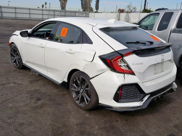 SHHFK7H4XJU406406 - 2018 HONDA CIVIC SPOR WHITE photo 3