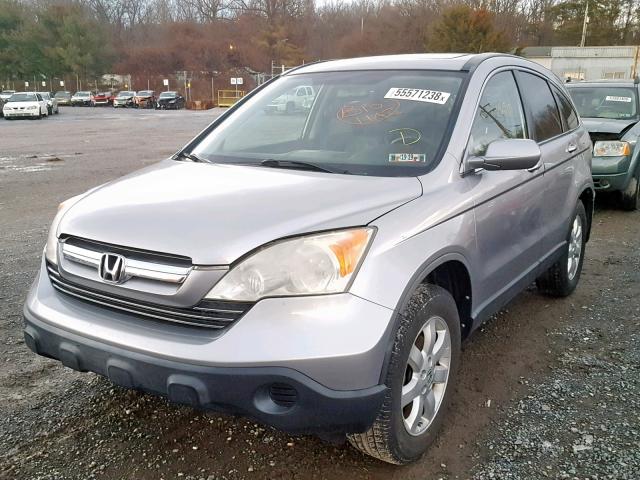 JHLRE48767C095564 - 2007 HONDA CR-V EXL SILVER photo 2