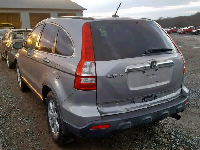 JHLRE48767C095564 - 2007 HONDA CR-V EXL SILVER photo 3