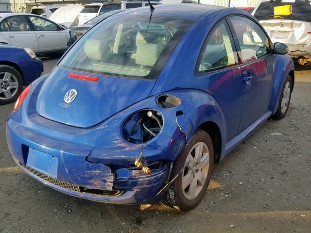 3VWPW31C47M507673 - 2007 VOLKSWAGEN NEW BEETLE BLUE photo 4