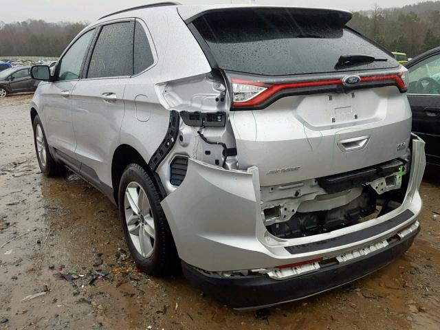 2FMPK3J9XHBC27998 - 2017 FORD EDGE SEL SILVER photo 3