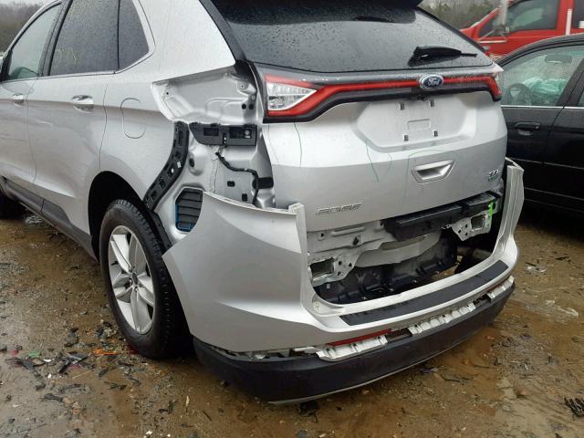 2FMPK3J9XHBC27998 - 2017 FORD EDGE SEL SILVER photo 9