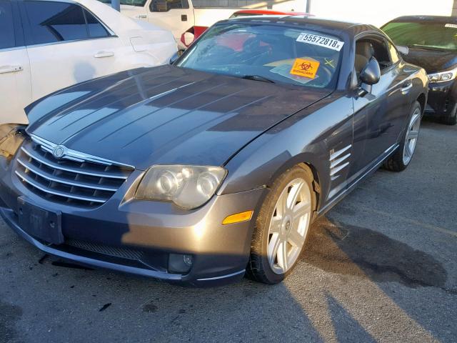 1C3AN69L54X009008 - 2004 CHRYSLER CROSSFIRE GRAY photo 2