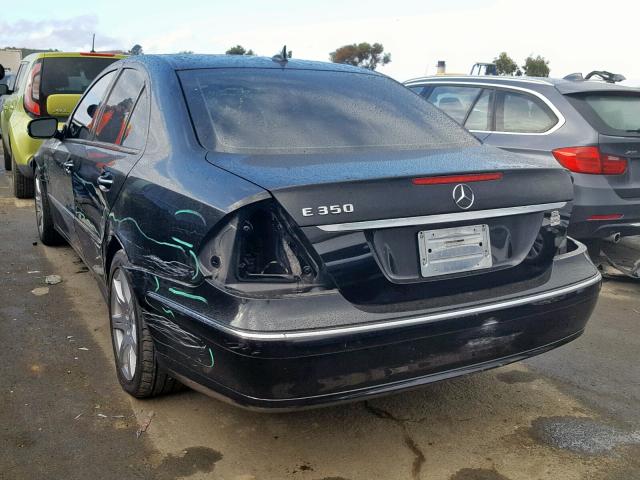 WDBUF56X67B046561 - 2007 MERCEDES-BENZ E 350 BLACK photo 3