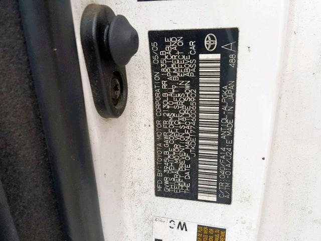 JTKDE177460065902 - 2006 TOYOTA SCION TC Ağ foto 10