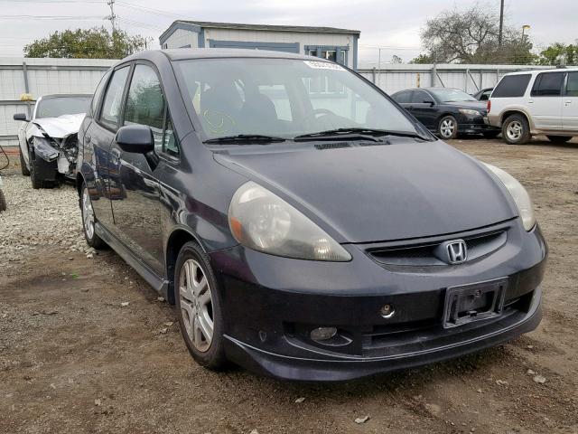 JHMGD38618S013903 - 2008 HONDA FIT SPORT BLACK photo 1