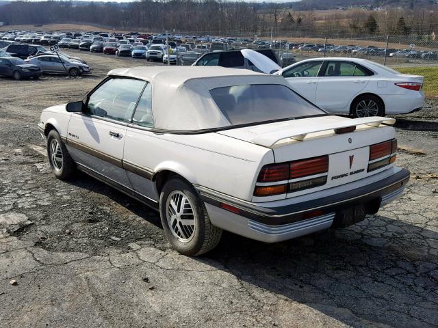 1G2JB34T7M7606854 - 1991 PONTIAC SUNBIRD LE WHITE photo 3