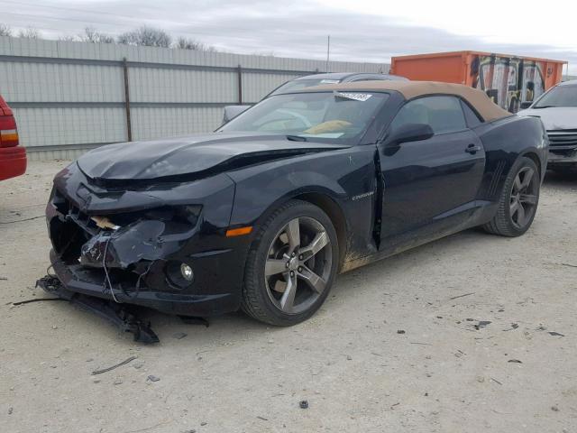 2G1FT3DW8D9201411 - 2013 CHEVROLET CAMARO 2SS BLACK photo 2