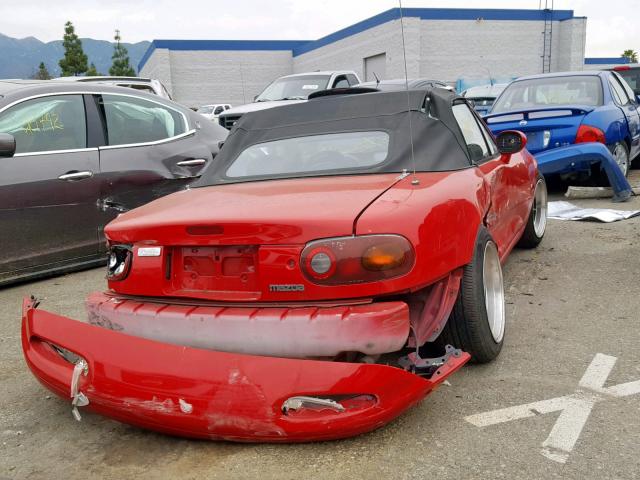 JM1NA3538V0732827 - 1997 MAZDA MX-5 MIATA RED photo 4