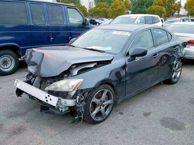 JTHBE262972009260 - 2007 LEXUS IS 350 BLUE photo 2