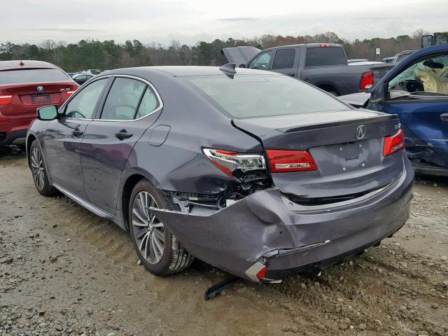 19UUB2F72JA009095 - 2018 ACURA TLX ADVANC GRAY photo 3