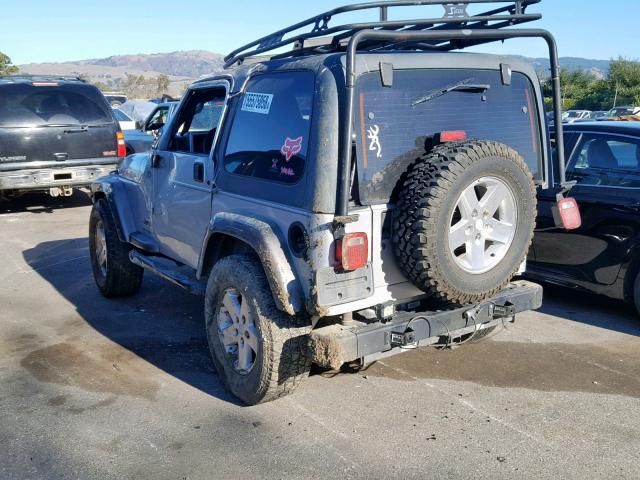 1J4FA39SX4P726405 - 2004 JEEP WRANGLER X GRAY photo 3