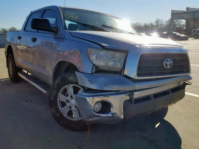 5TFEV54138X062566 - 2008 TOYOTA TUNDRA CRE GRAY photo 1