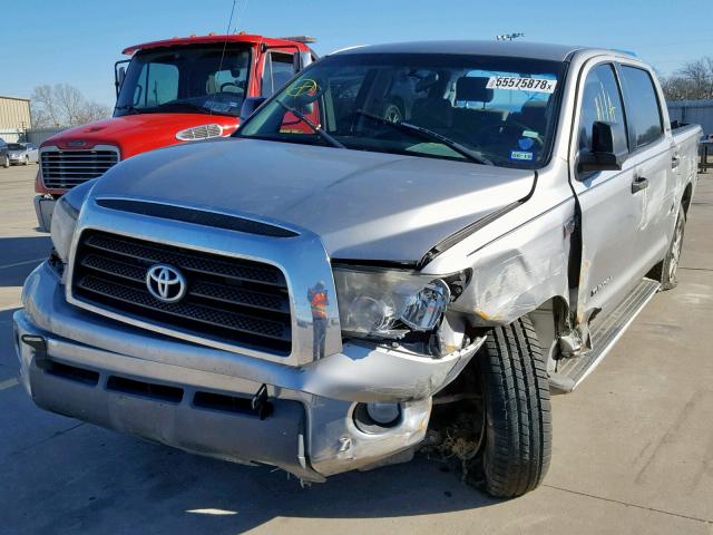 5TFEV54138X062566 - 2008 TOYOTA TUNDRA CRE GRAY photo 2