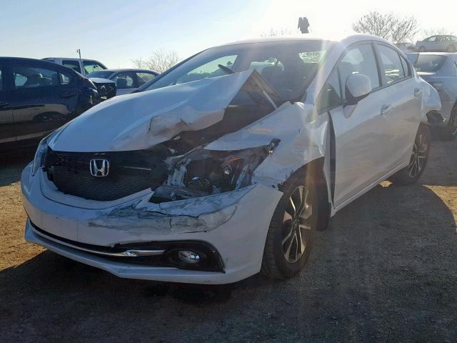 19XFB2F95DE065929 - 2013 HONDA CIVIC EXL WHITE photo 2