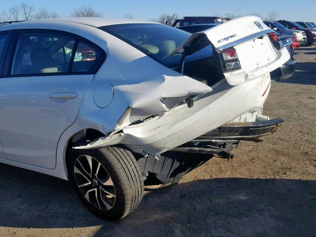 19XFB2F95DE065929 - 2013 HONDA CIVIC EXL WHITE photo 9