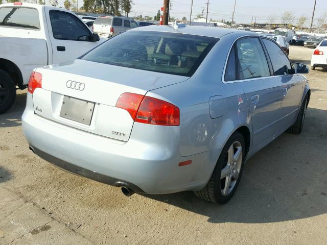 WAUAF68E75A517171 - 2005 AUDI A4 2.0T BLUE photo 4