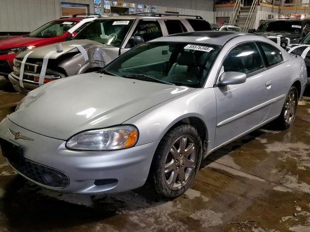 4C3AG52H52E127786 - 2002 CHRYSLER SEBRING LX SILVER photo 2