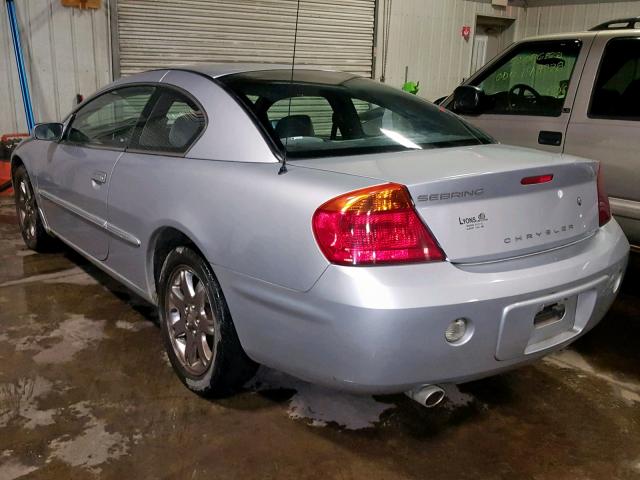 4C3AG52H52E127786 - 2002 CHRYSLER SEBRING LX SILVER photo 3