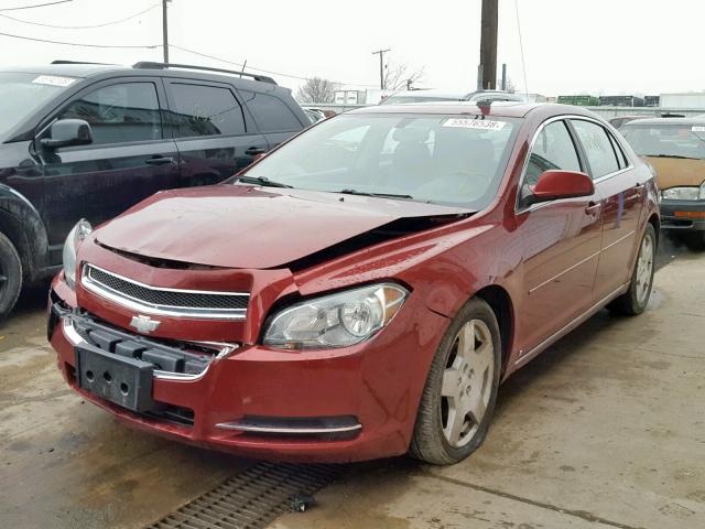 1G1ZJ57789F174177 - 2009 CHEVROLET MALIBU 2LT BURGUNDY photo 2