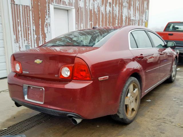 1G1ZJ57789F174177 - 2009 CHEVROLET MALIBU 2LT BURGUNDY photo 4