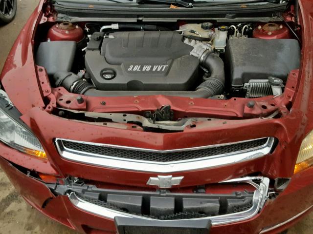 1G1ZJ57789F174177 - 2009 CHEVROLET MALIBU 2LT BURGUNDY photo 7