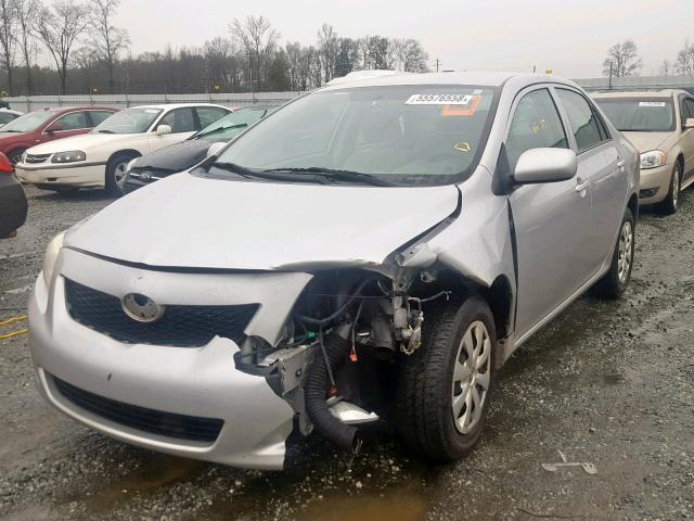 1NXBU4EE9AZ206156 - 2010 TOYOTA COROLLA BA SILVER photo 2