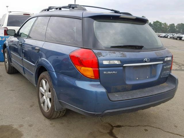 4S4BP61CX67319255 - 2006 SUBARU LEGACY OUT BLUE photo 3