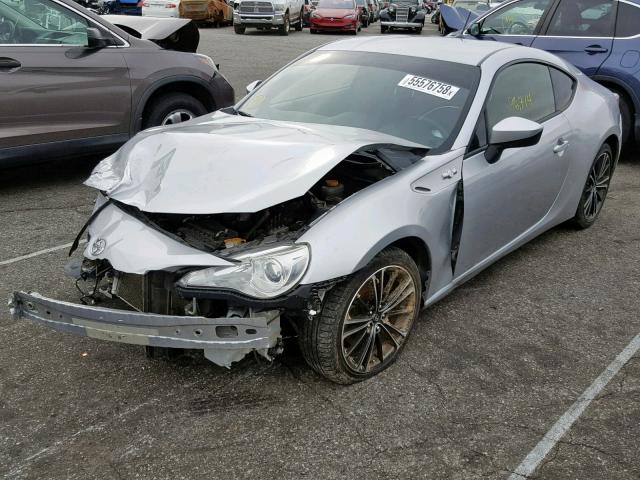 JF1ZNAA16D2734440 - 2013 TOYOTA SCION FR-S SILVER photo 2