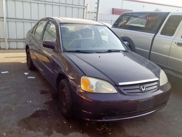 2HGES26741H540014 - 2001 HONDA CIVIC EX BURGUNDY photo 1