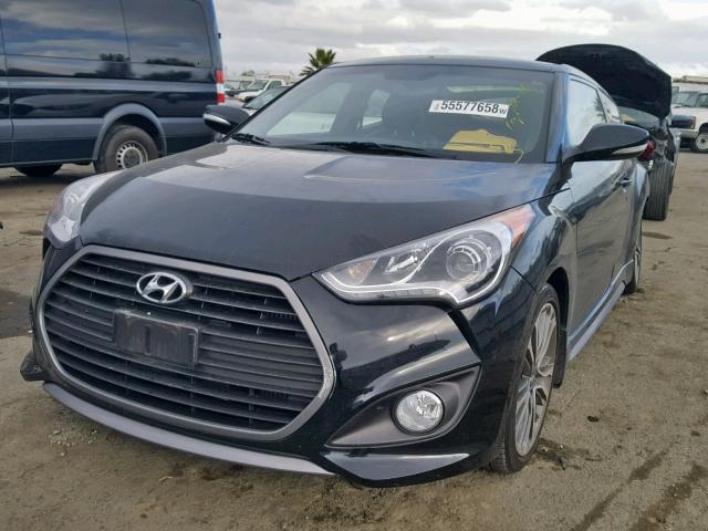 KMHTC6AE6GU294357 - 2016 HYUNDAI VELOSTER T BLACK photo 2