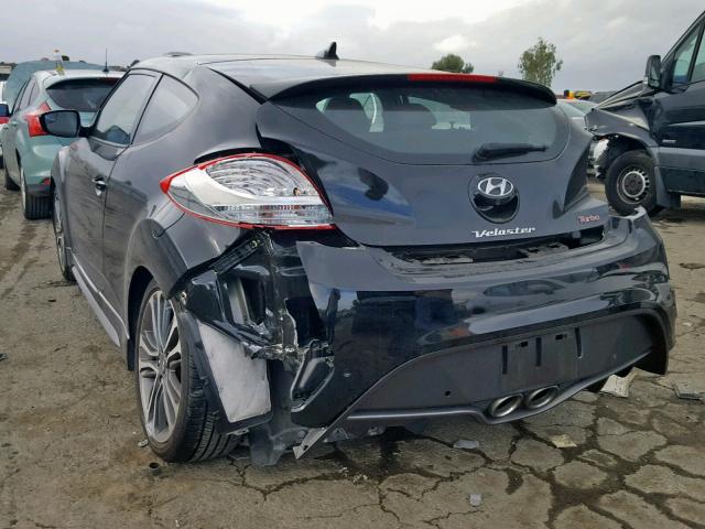 KMHTC6AE6GU294357 - 2016 HYUNDAI VELOSTER T BLACK photo 3