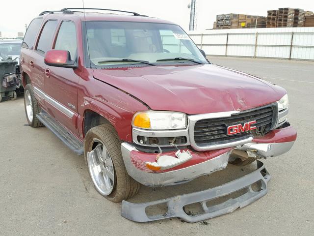 1GKEC13V44J176208 - 2004 GMC YUKON MAROON photo 1