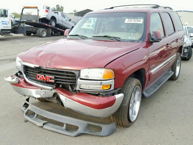 1GKEC13V44J176208 - 2004 GMC YUKON MAROON photo 2