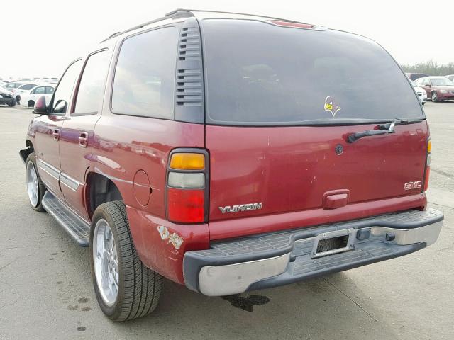 1GKEC13V44J176208 - 2004 GMC YUKON MAROON photo 3