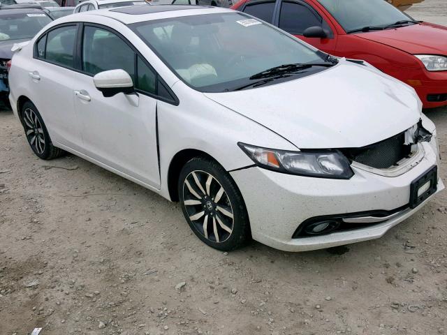 19XFB2F9XFE057991 - 2015 HONDA CIVIC EXL WHITE photo 1