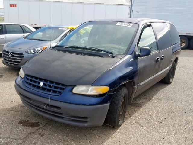 1C4GJ44G5YB654163 - 2000 CHRYSLER GRAND VOYA BLUE photo 2