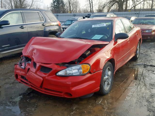 1G2NF52E44M700830 - 2004 PONTIAC GRAND AM S RED photo 2