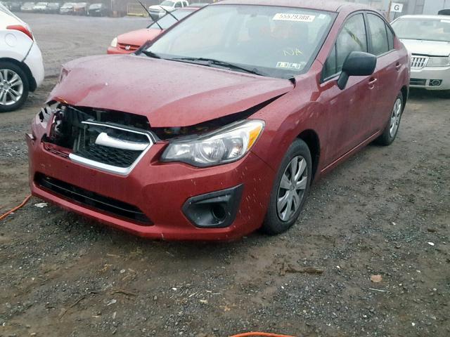 JF1GJAA69EH022811 - 2014 SUBARU IMPREZA BA RED photo 2