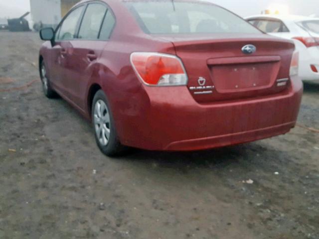 JF1GJAA69EH022811 - 2014 SUBARU IMPREZA BA RED photo 3