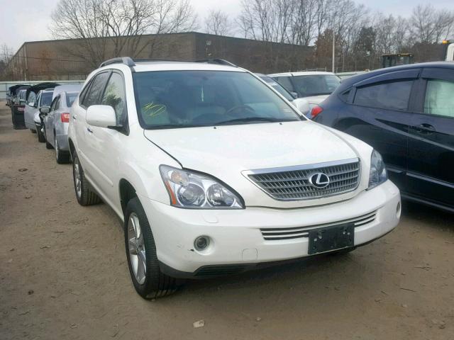 JTJHW31U582070577 - 2008 LEXUS RX 400H WHITE photo 1