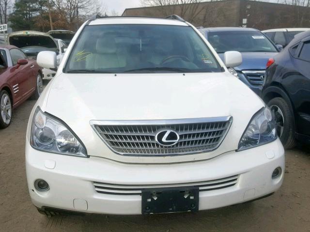 JTJHW31U582070577 - 2008 LEXUS RX 400H WHITE photo 9