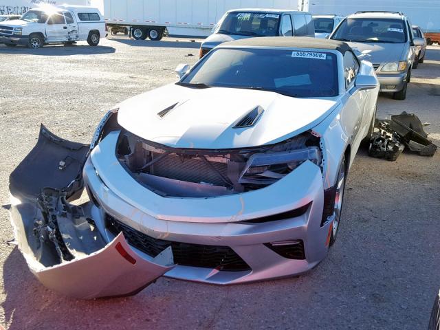 1G1FF3D77H0131593 - 2017 CHEVROLET CAMARO SS SILVER photo 2