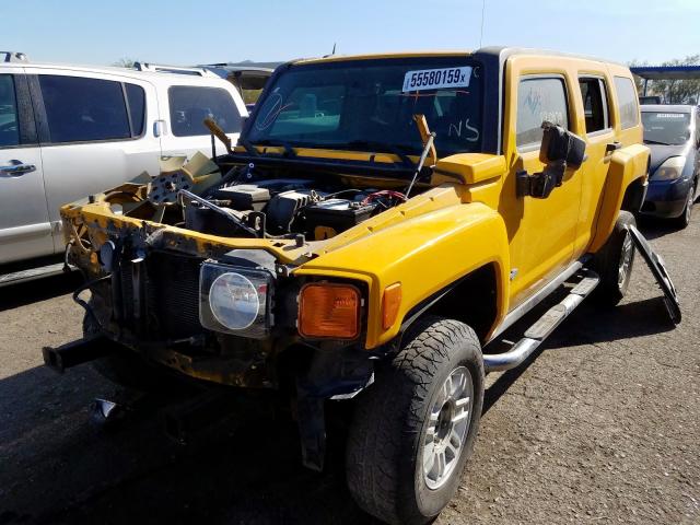 5GTDN13E578124544 - 2007 HUMMER H3 YELLOW photo 2