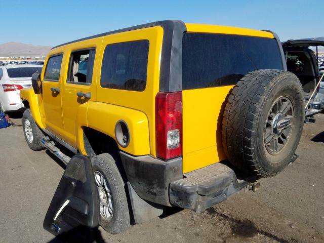 5GTDN13E578124544 - 2007 HUMMER H3 YELLOW photo 3